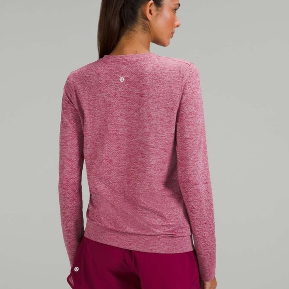 lululemon | Swiftly Relaxed-Fit Long Sleeve in Pomegranate/Pink Peony - Size 6 - Picture 6 of 6